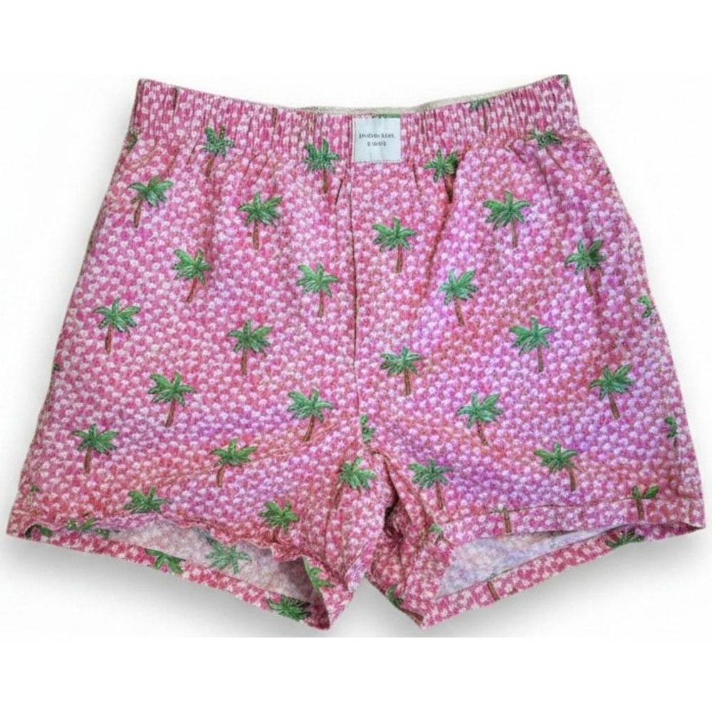 American Eagle Mens Small Pink Palm Tree Boxer‎ Shorts AEO Novelty